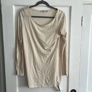 Women's Cream Long Sleeve Top